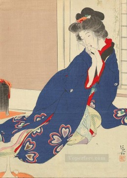 日本 Painting - 緋桃 1909年 鏑木清方 日本人